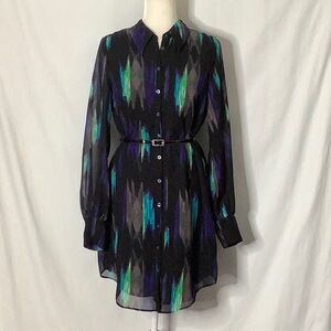 Kirna Zabete Colorful Shirt Dress Size M